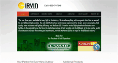Desktop Screenshot of irvinforoutdoor.com
